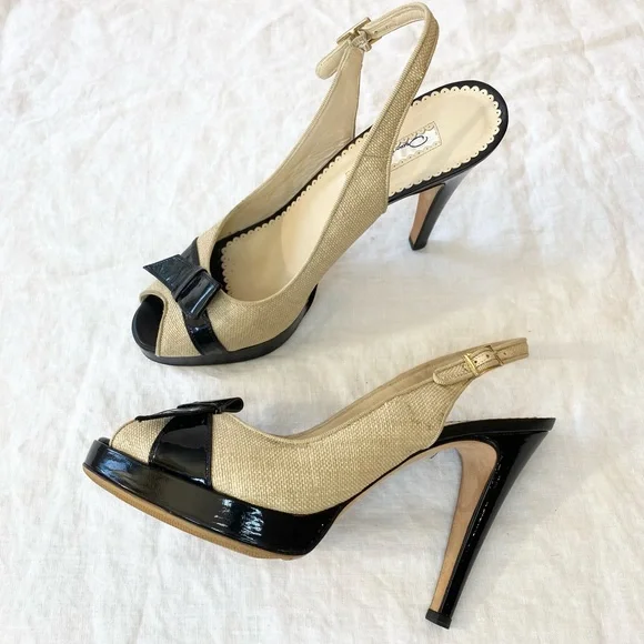 Oscar de la Renta Peep Toe Heels - Picture 9 of 15